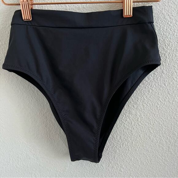 Tavik + Swimwear Black High Waist Bikini Bottom Small - Picture 1 of 5